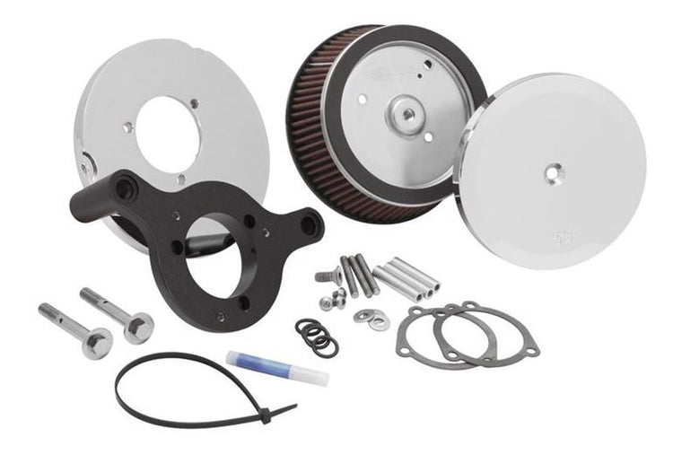 K&N ケーアンドエヌ インテークキット HAMMER クローム SOFTAIL 01-15 DYNA 04-17 TOURING 99-07 カタログ品番：RK-3933 メーカー品番：RK-3933