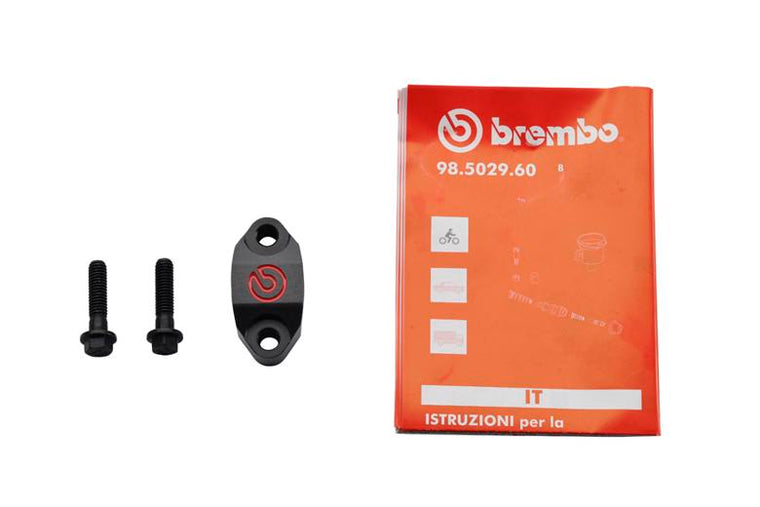 BREMBO ブレンボ ハンドルバークランプ ミラーホール無 CNC赤ロゴ RCS1インチ用 カタログ品番：110.A897.87 メーカー品番：110.A897.87