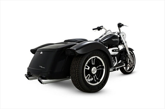 マフラー  バンスアンドハインズ VanceHines TwinSlash Round ツインスラッシュ ラウンド スリップオン クローム マフラー FLRT FREEWHEELER 17-22 1801-1232 4549950495840 取寄品