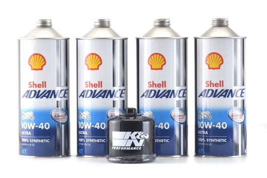 K&N ケーアンドエヌ Ducati EGオイル・フィルターセット ケーアンドエヌ KN-153 ShellADVANCE 4T ULTRA 10W-40 4L カタログ品番：SET-153-4TU10404 メーカー品番：SET-153-4TU10404