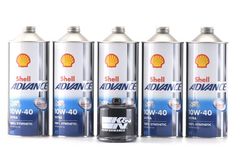 K&N ケーアンドエヌ Ducati EGオイル・フィルターセット ケーアンドエヌ KN-153 ShellADVANCE 4T ULTRA 10W-40 5L カタログ品番：SET-153-4TU10405 メーカー品番：SET-153-4TU10405