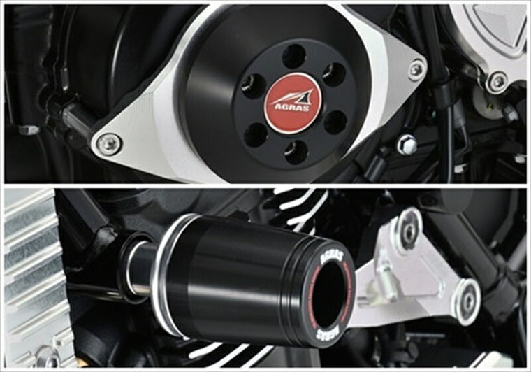 アグラス｜アグラス Rスライダー 3点SETφ50ロゴBLK フレーム／ジェネレターA Z900RS 18｜342-400-005BX