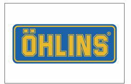 OHLINS｜オーリンズ ステッカー 黄／青 W210xH79mm｜11221-01