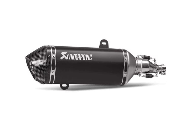 AKRAPOVIC アクラポビッチ スリップオン ステンブラック EC ECE VESPA GTS 125 150i.e Super カタログ品番：S-VE125SO1-HZBL メーカー品番：S-VE125SO1-HZBL
