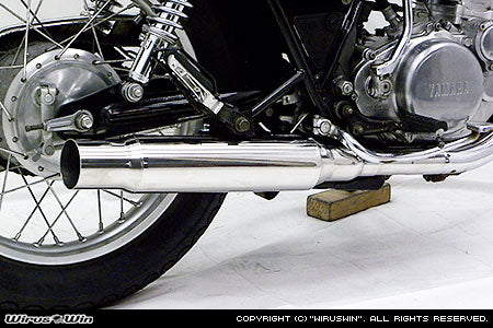 ウイルズウィン WirusWin シャープタイプマフラー スリップオン SR400 EBL-RH03J FI車 カタログ品番：P094-5475 メーカー品番：1072-51-01A