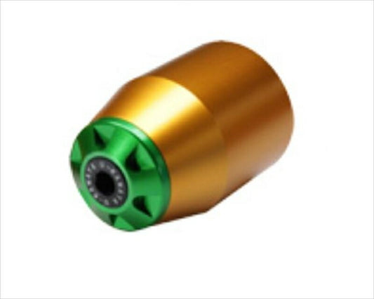 ユーカナヤ｜U-KANAYA アルミビレットバーエンドロング ゴールド／グリーン Z900RS｜BELGDKA74