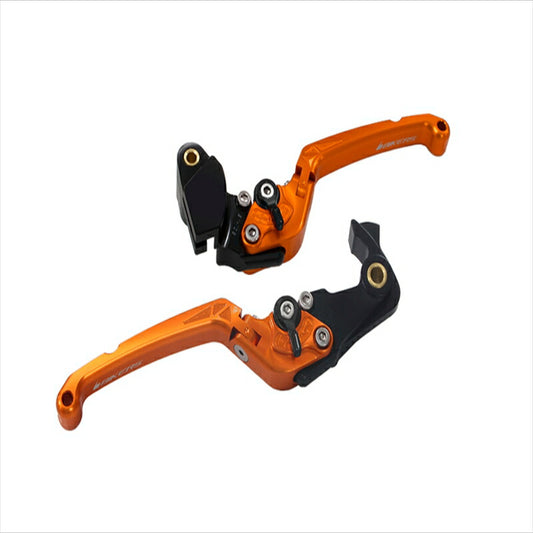 バイカーズ｜可倒式レバーセット フラット O.GLD Z900RS 18-21 Z1000 17-21 Ninja1000 17-19｜K0512-OGD