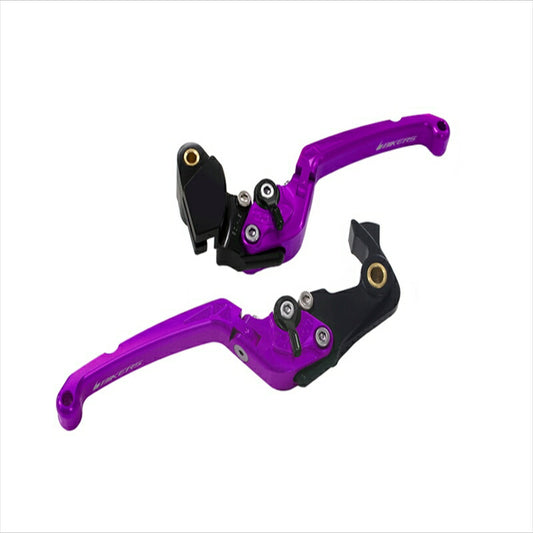 バイカーズ｜可倒式レバーセット フラット パープル Z900RS 18-21 Z1000 17-21 Ninja1000 17-19｜K0512-PUR