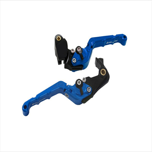 バイカーズ｜可倒式レバーセット カーブ ブルー Z900RS 18-21 Z1000 17-21 Ninja1000 17-19｜K0514-BLU