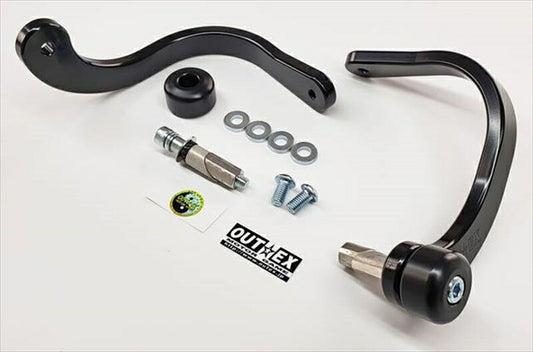 アウテックス｜振動吸収レバーガード ブラック 削り出しワンピース板厚10mm 22.5mm用｜VALG-Z10-21-BLACK