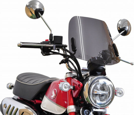 AF-ASAHI アサヒフウボウ/旭風防 ミドルスクリーン スモーク モンキー125 2BJ-JB02 カタログ品番：P090-0491 メーカー品番：MK-03