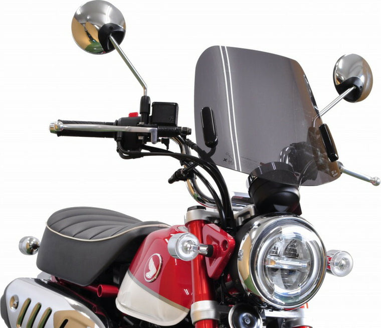 AF-ASAHI アサヒフウボウ/旭風防 ミドルスクリーン スモーク モンキー125 2BJ-JB02 カタログ品番：P090-0491 メーカー品番：MK-03