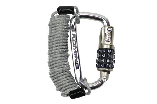 KOMINE コミネ カラナビナワイヤーロック LK-115 SLV カタログ品番：P052-6875 メーカー品番：09-115