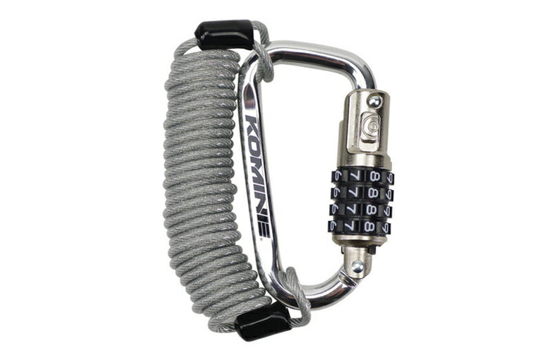 KOMINE コミネ カラナビナワイヤーロック LK-115 SLV カタログ品番：P052-6875 メーカー品番：09-115