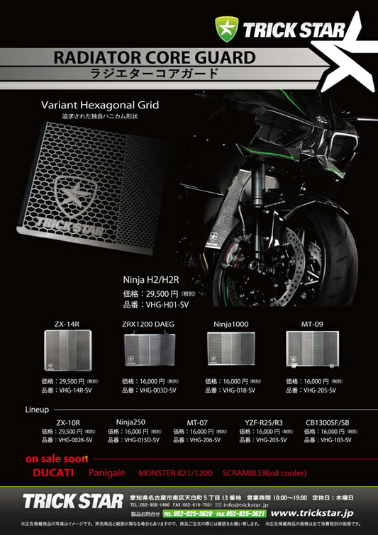 トリックスター トリックスター オイルクーラーコアガード ブラックメッキ S1000RR R XR ALL カタログ品番：P072-3817 メーカー品番：VHG-BM01O-BM