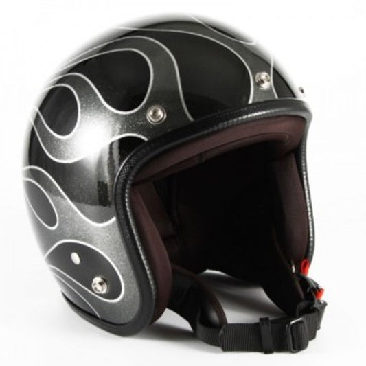 72JAMジャム ナナニージャム JETヘルメット FLAMES BLK ＃フリー カタログ品番：P061-0685 メーカー品番：JCP-42