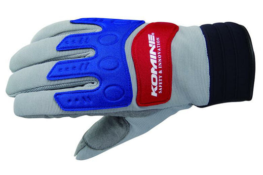 KOMINE コミネ GK-785 インストラクターWグローブ INSTRUCTOR GRY RED ＃2XL カタログ品番：P088-1378 メーカー品番：06-785