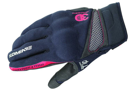 KOMINE コミネ 3D プロテクトメッシュグローブ GK-163 BLK RED ＃L カタログ品番：P064-4922 メーカー品番：06-163