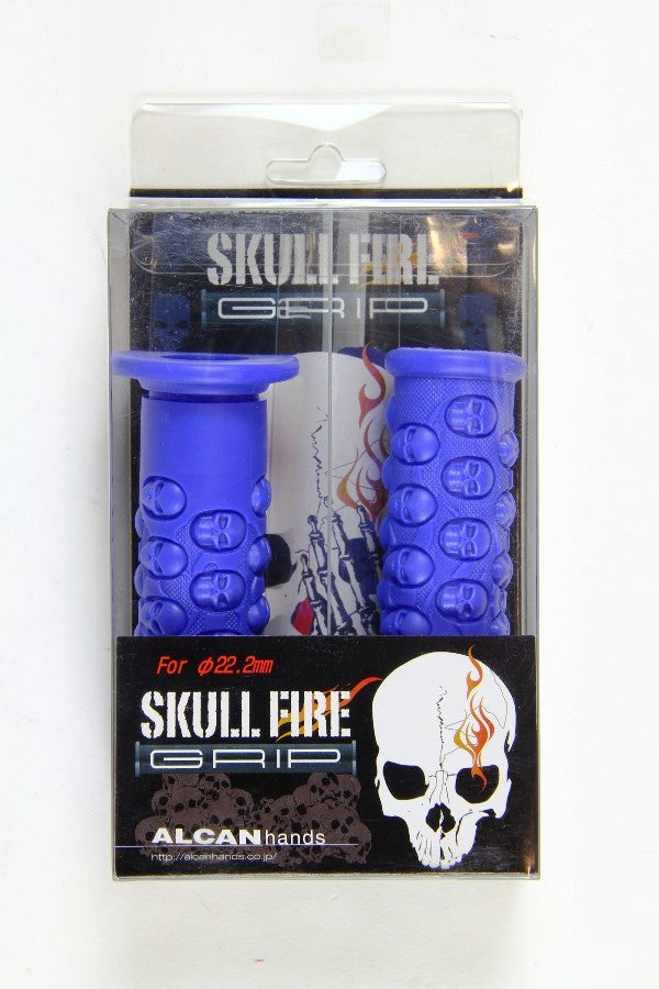 アルキャンハンズ スカルフャイヤーグリップ ブルー φ22.2用