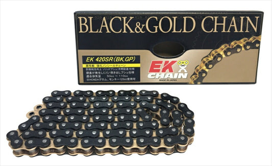エヌマチェーン｜チェーン 420SR ブラック＆ゴールド 68L SPJ｜420SR(BK/GP)