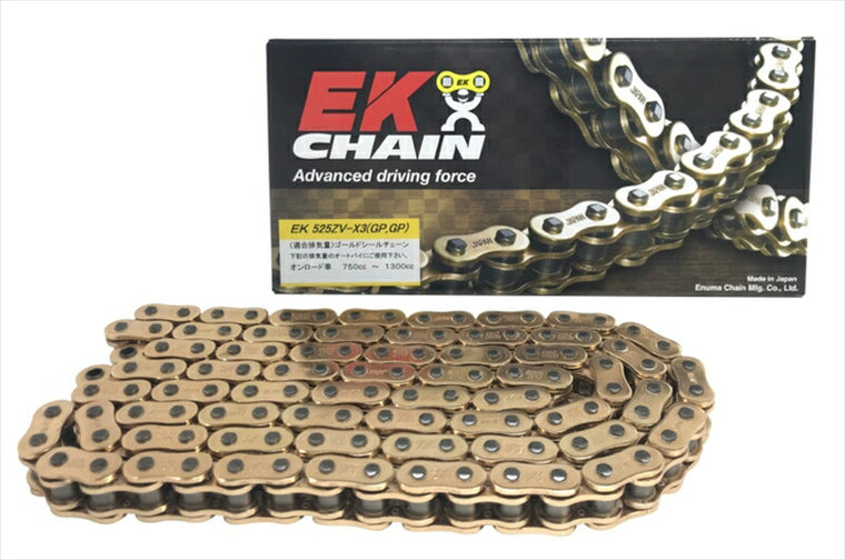 エヌマチェーン｜チェーン 525ZVX3 ゴールド 108L SLJ｜525ZV-X3(GP/GP)