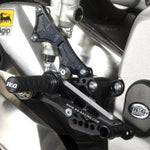 アールアンドジー R＆G 可変レーシングステップキット ブラック RSV4 FACTORY 09-14 カタログ品番：P048-9416 メーカー品番：RG-RSET14BK