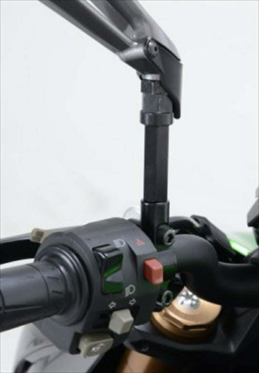 アールアンドジー｜R＆G Mirror Risers BLK KTM 1290 Super Duke 14-20・Z900RS 18-／Z1000 14-｜RG-MR0005BK