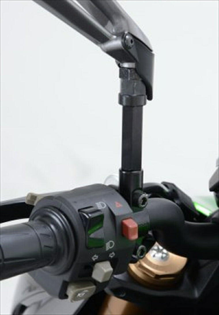 アールアンドジー｜R＆G Mirror Risers BLK KTM 1290 Super Duke 14-20・Z900RS 18-／Z1000 14-｜RG-MR0005BK