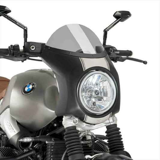 プーチ｜レトロフェアリング スモーク/ブラック R NINE T SCRAMBLER 16-20(RETRO FAIRING) BLACK｜9253H