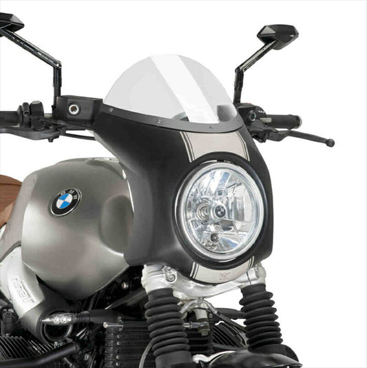 プーチ｜レトロフェアリング クリア/ブラック R NINE T SCRAMBLER 16-20(RETRO FAIRING) BLACK｜9253W