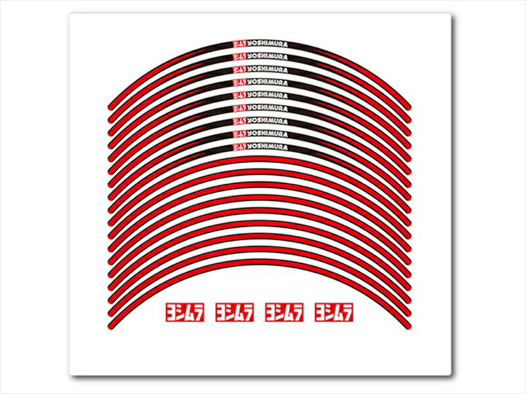 ヨシムラ｜リムステッカーType-A (12インチ/レッド)｜904-221-5100
