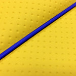 グロンドマン GRONDEMENT シートカバー 張替 エストレヤWシートタイプ フルエンボスイエロー 青パイピング カタログ品番：P091-1636 メーカー品番：GH4008KC400P50