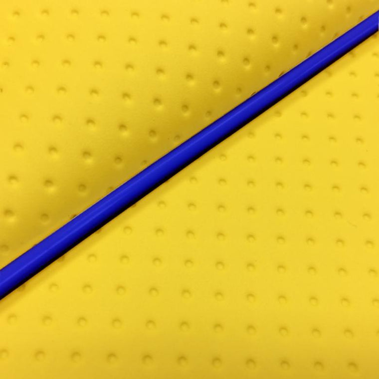 グロンドマン GRONDEMENT シートカバー 張替 エストレヤWシートタイプ フルエンボスイエロー 青パイピング カタログ品番：P091-1636 メーカー品番：GH4008KC400P50