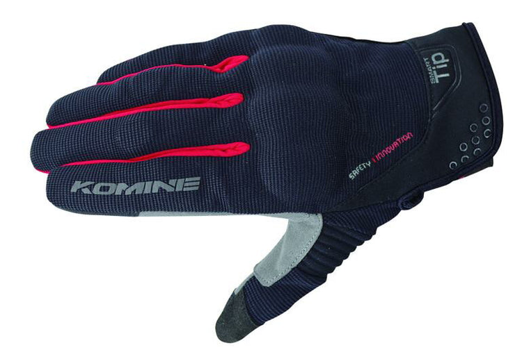 KOMINE コミネ GK-183 プロテクトメッシュグローブ BLK RED ＃M カタログ品番：P088-0993 メーカー品番：06-183
