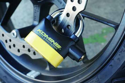 KOMINE コミネ LK-120 アラームパッドロック BLK YEL ＃フリー カタログ品番：P088-3307 メーカー品番：09-120