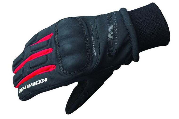 KOMINE コミネ GK-816 WPプロテクト Wグローブ キトラ BLK RED ＃L カタログ品番：P073-6609 メーカー品番：06-816
