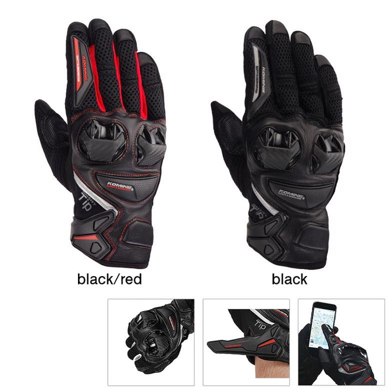 KOMINE コミネ GK-234 Pレザーメッシュグローブ BLK ＃M カタログ品番：P095-7913 メーカー品番：06-234