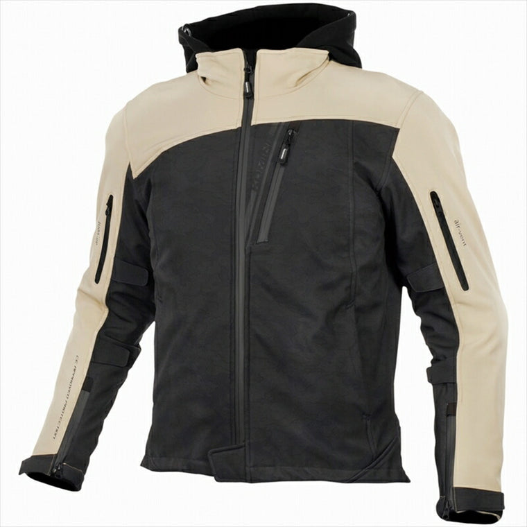 コミネ｜JK-590 PソフトシェルWパーカ Black Camo/Beige L｜07-590