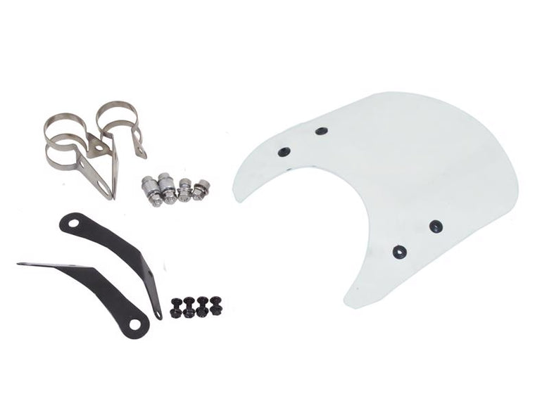 WorldWalk ワールドウォーク フォークマウントスクリーン ショート クリア ドラッグスター400用 カタログ品番：P091-9200 メーカー品番：ws-26-4sc