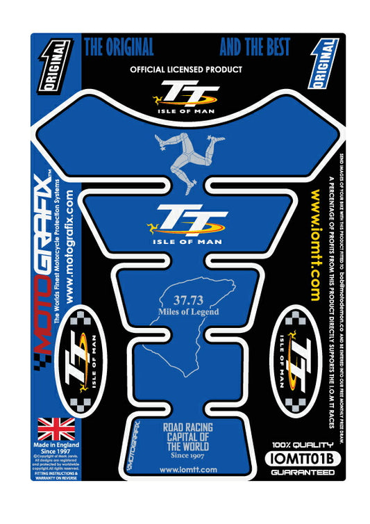 モトグラフィックス タンクパッド BLU Official TT Races
