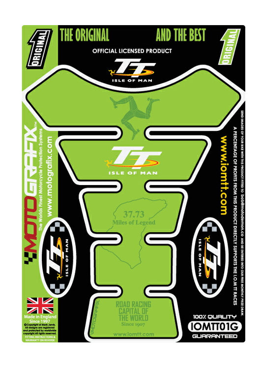 モトグラフィックス タンクパッド GRN Official TT Races