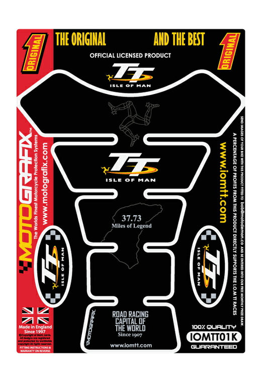 モトグラフィックス タンクパッド BLK Official TT Races