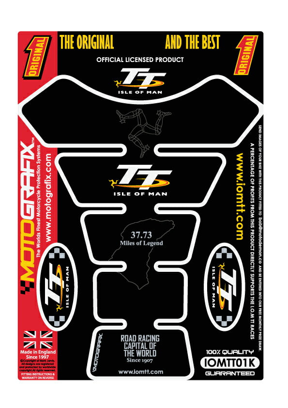 モトグラフィックス タンクパッド BLK Official TT Races
