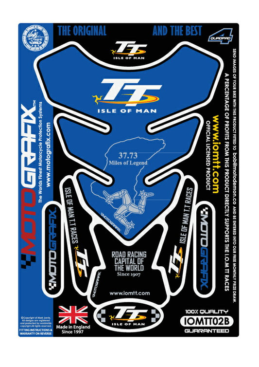 モトグラフィックス タンクパッド BLU Official TT Races