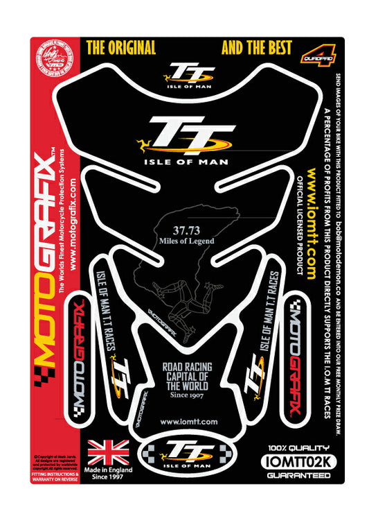モトグラフィックス タンクパッド BLK Official TT Races
