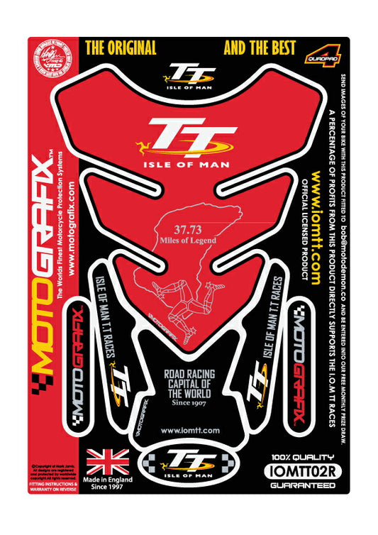モトグラフィックス タンクパッド RED Official TT Races