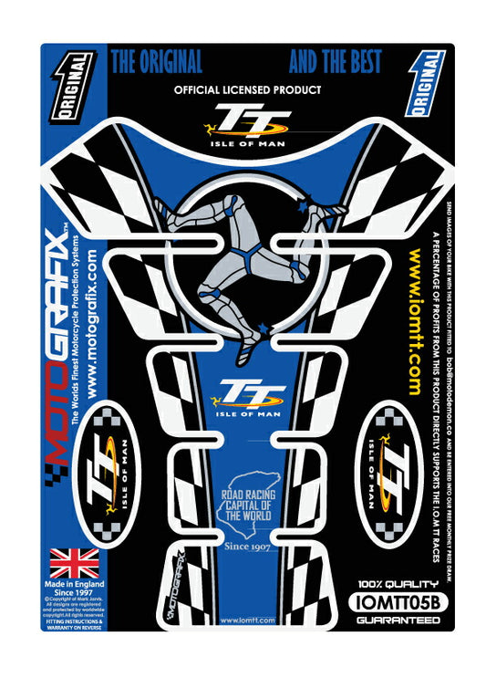 モトグラフィックス タンクパッド BLU Official TT Races