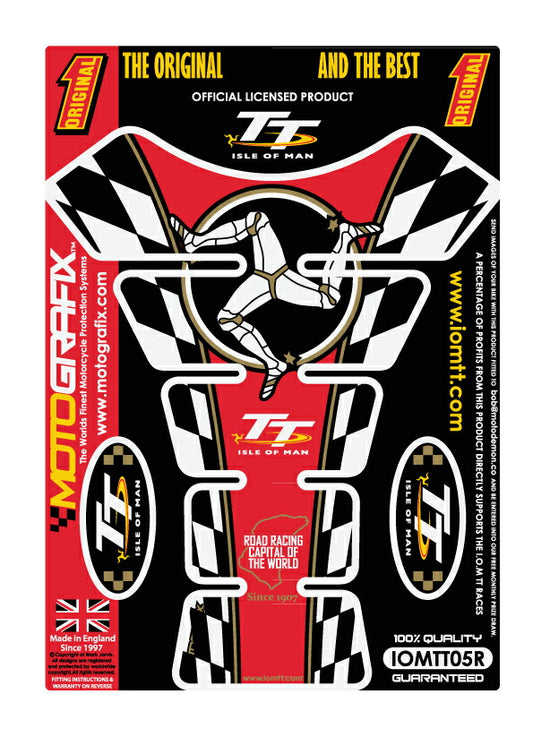 モトグラフィックス タンクパッド RED Official TT Races