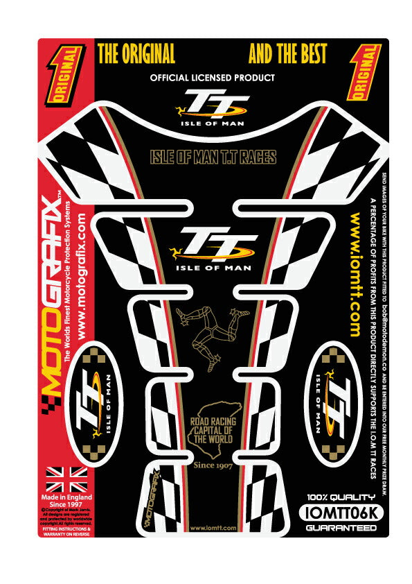 モトグラフィックス タンクパッド BLK Official TT Races