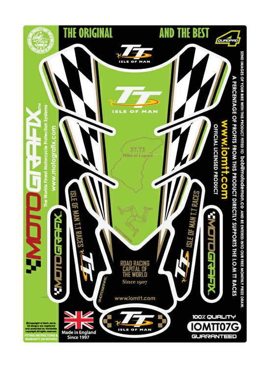 モトグラフィックス タンクパッド GRN Official TT Races